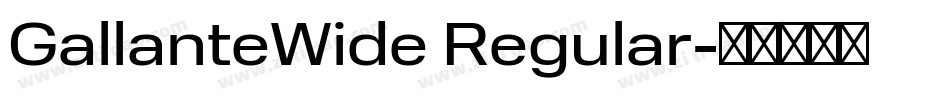 GallanteWide Regular字体转换